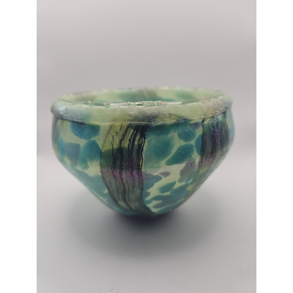 Robert Eickholt 2012 Retired Bucor Teal And Blue Bowl